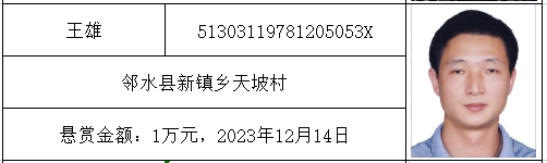 广安两名“老赖”被法院悬赏——王雄、邓万兵