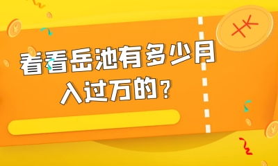 抽样调查：看看岳池有多少月入过万的？
